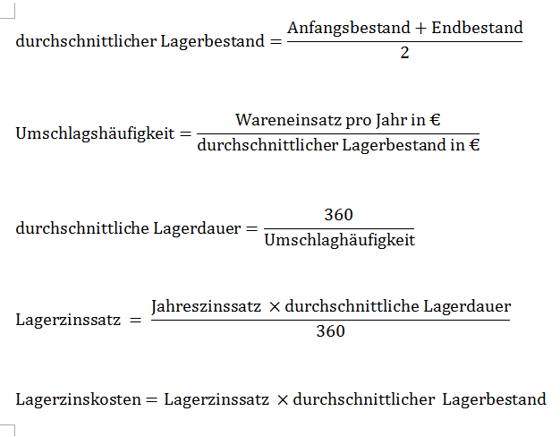 Lagerkennzahlen Berechnen IHK Pr fungsvorbereitung F r Deine Ausbildung
